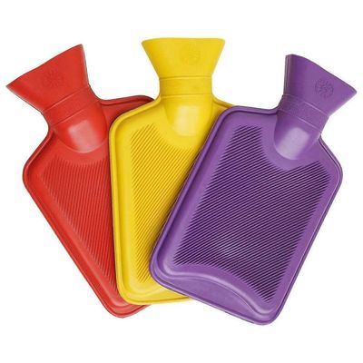 K Collection Mini 1L Hot Water Bottle (Pack of 3) - Red/Yellow/Purple - Thumbnail 2