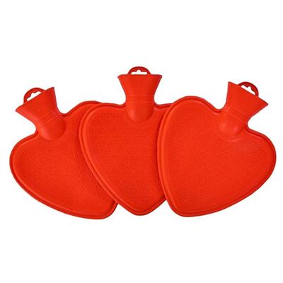 K Collection Heart Hot Water Bottle (Pack of 3) in Red