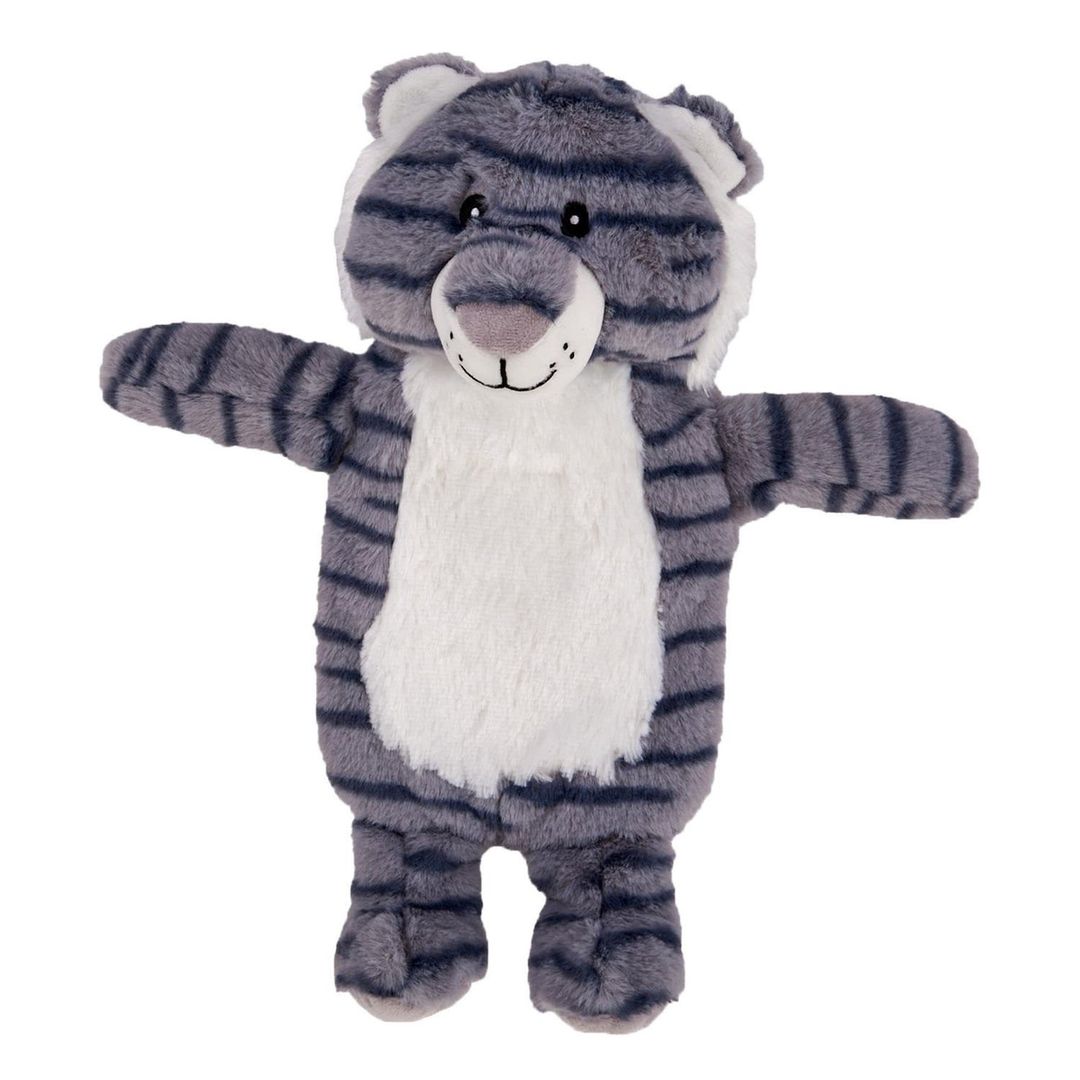 K Collection Tiger 3D 750ml Hot Water Bottle And Cover - Grey - Image 1