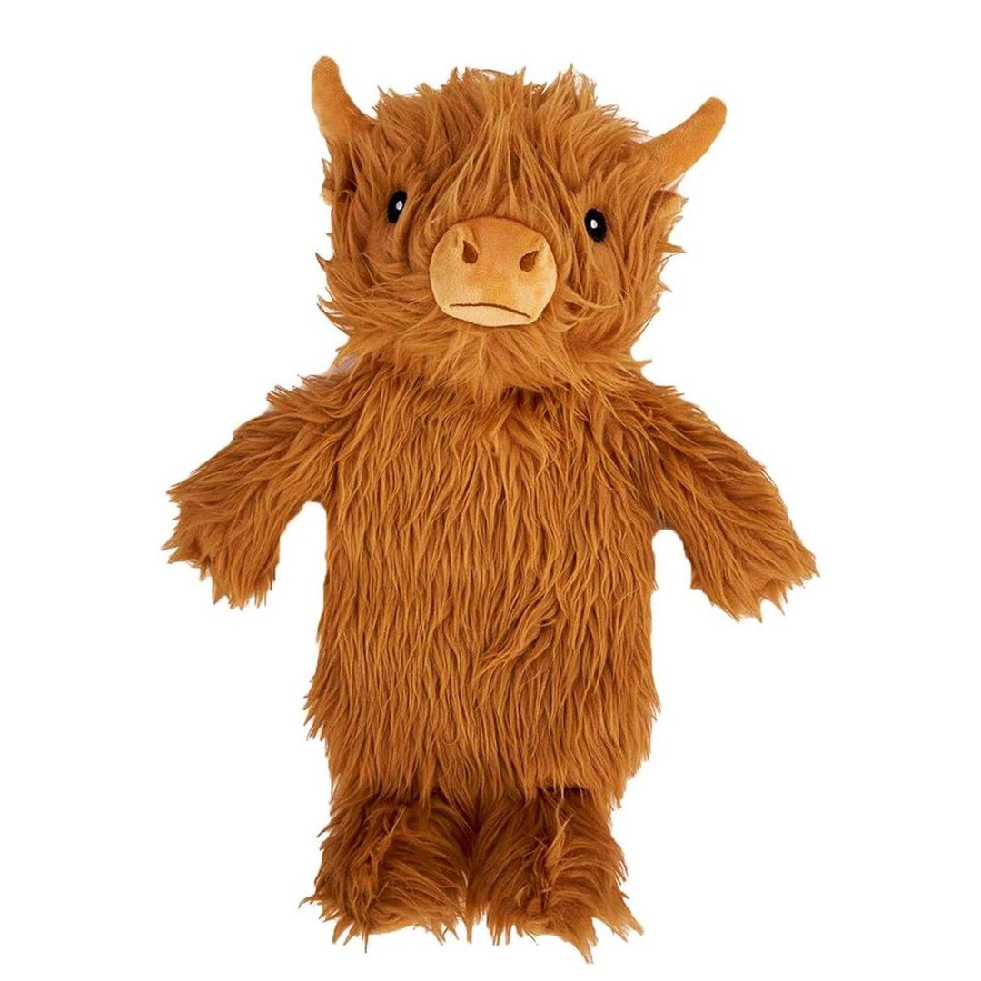 K Collection Highland Cow 3D 750ml Hot Water Bottle And Cover - Brown - Image 1