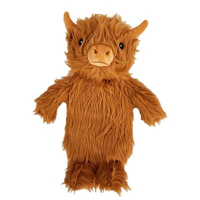 K Collection Highland Cow 3D 750ml Hot Water Bottle And Cover - Brown