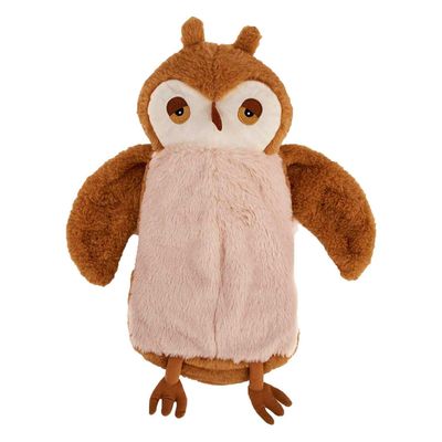 K Collection Owl 3D 750ml Hot Water Bottle & Cover in Brown