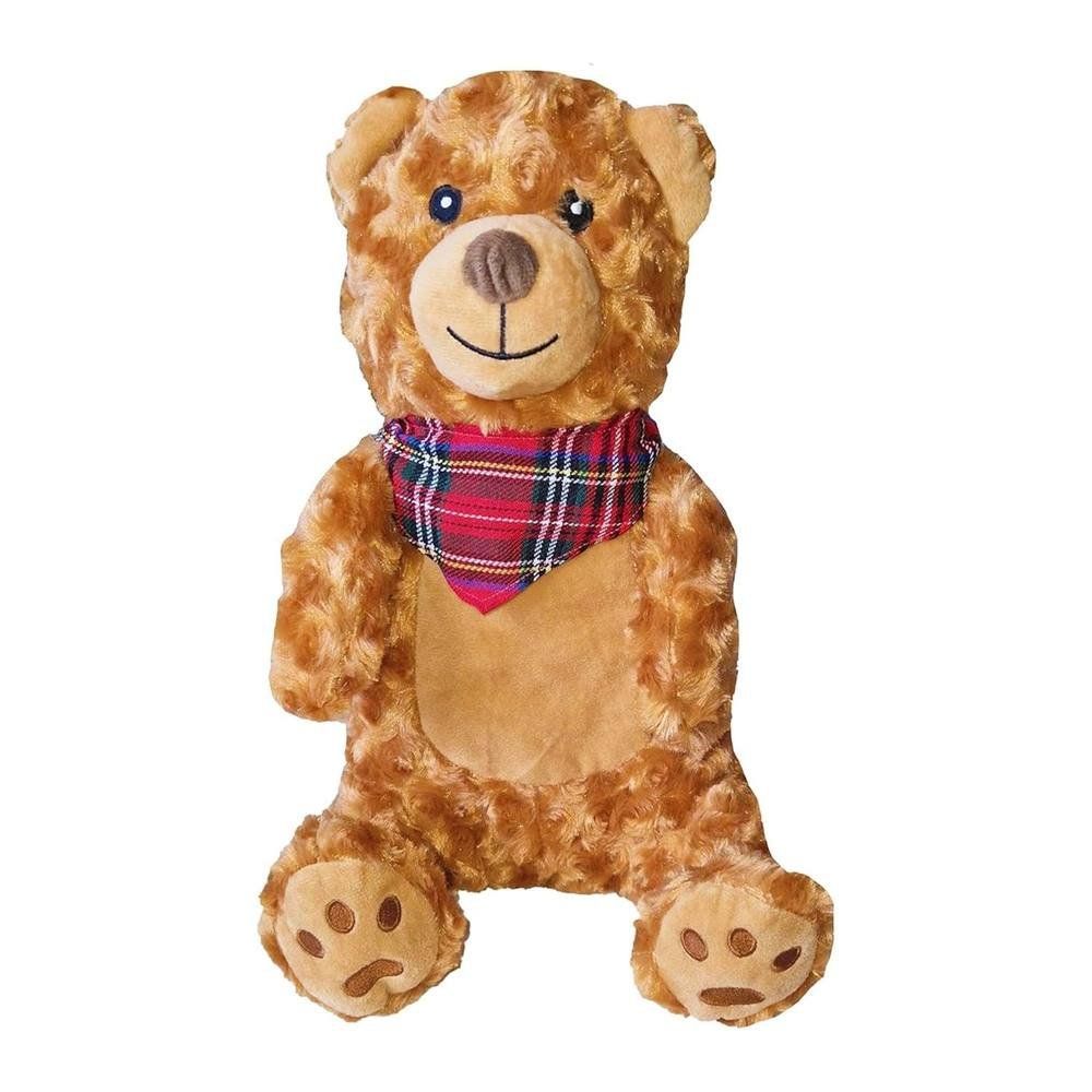 K Collection Teddy Bear 750ml Hot Water Bottle & Cover in Brown - Image 1