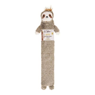 K Collection Sloth Extra Long 2L Hot Water Bottle And Cover - Beige