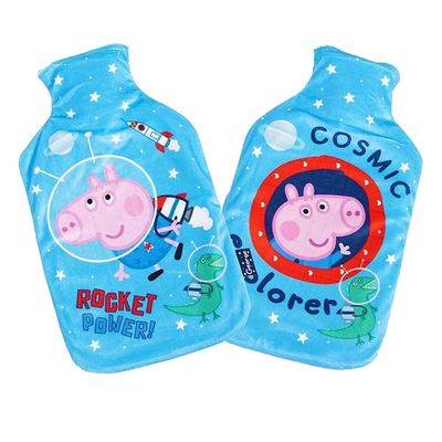 Peppa Pig Reversible 2L Hot Water Bottle And Cover - Blue/Pink