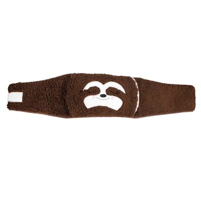 K Collection Sloth 1L Plush Hot Water Bottle Belt in Brown