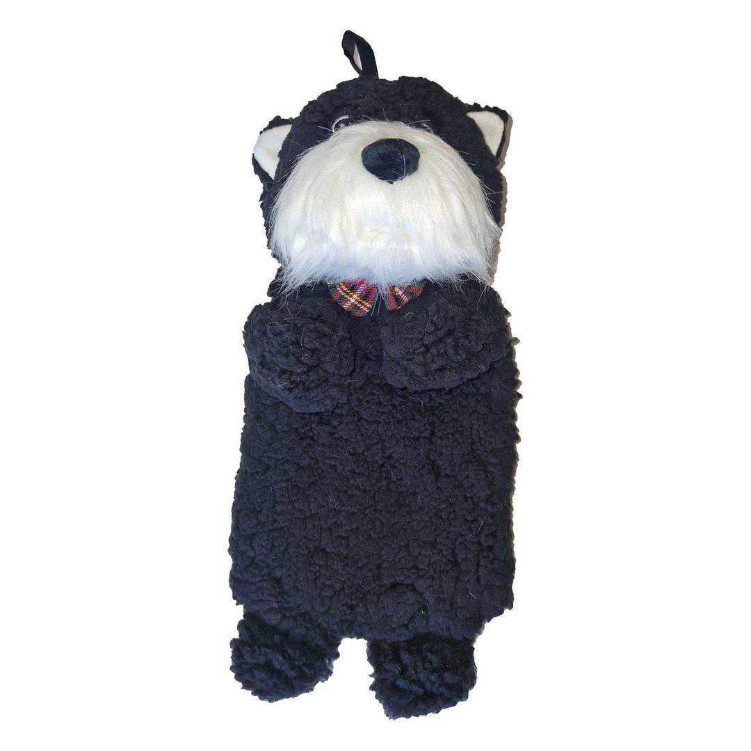 K Collection Scottish Terrier 3D 750ml Hot Water Bottle & Cover in Black - Image 1
