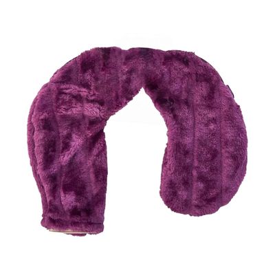 K Collection Plain 1.1L Fluffy Neck & Shoulder Hot Water Bottle in Purple