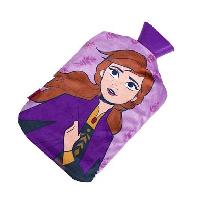 Frozen Reversible 2L Hot Water Bottle And Cover - Blue/Purple