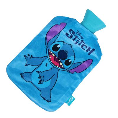 Lilo & Stitch Reversible 2L Hot Water Bottle And Cover - Blue/Pink