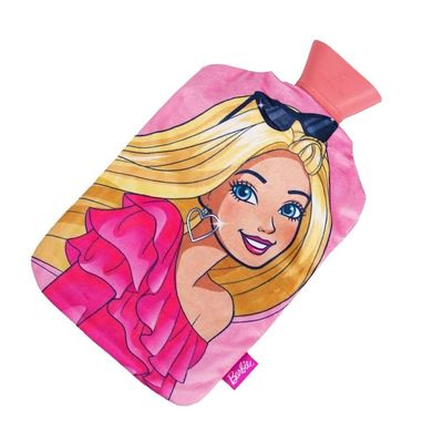 Barbie Reversible 2L Hot Water Bottle And Cover - Pink