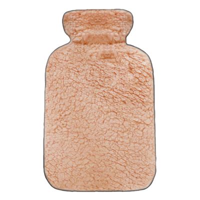 Hearth and Home 2L Sherpa Hot Water Bottle And Cover in Pink - Thumbnail 2