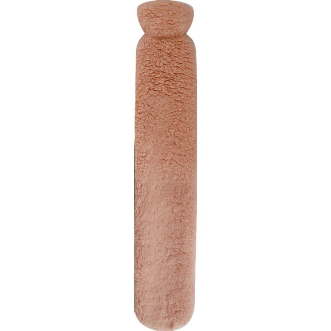 Hearth and Home Long 2L Sherpa Hot Water Bottle And Cover in Pink - Image 1