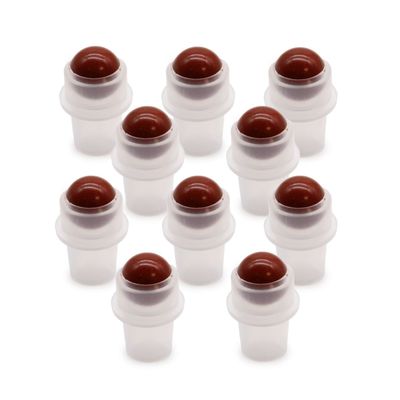 Red Jasper Gemstone Roller Tip for 5ml Essential Oil Bottles - Brown