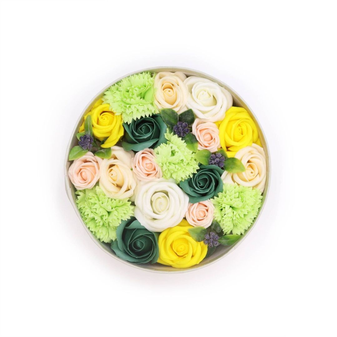 Spring Soap Flower Gift Box Yellow & Green Celebration - Multi - Image 1