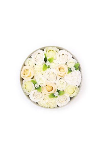 Wedding Blessings Soap Flowers Gift Box White & Ivory - White - Thumbnail 2