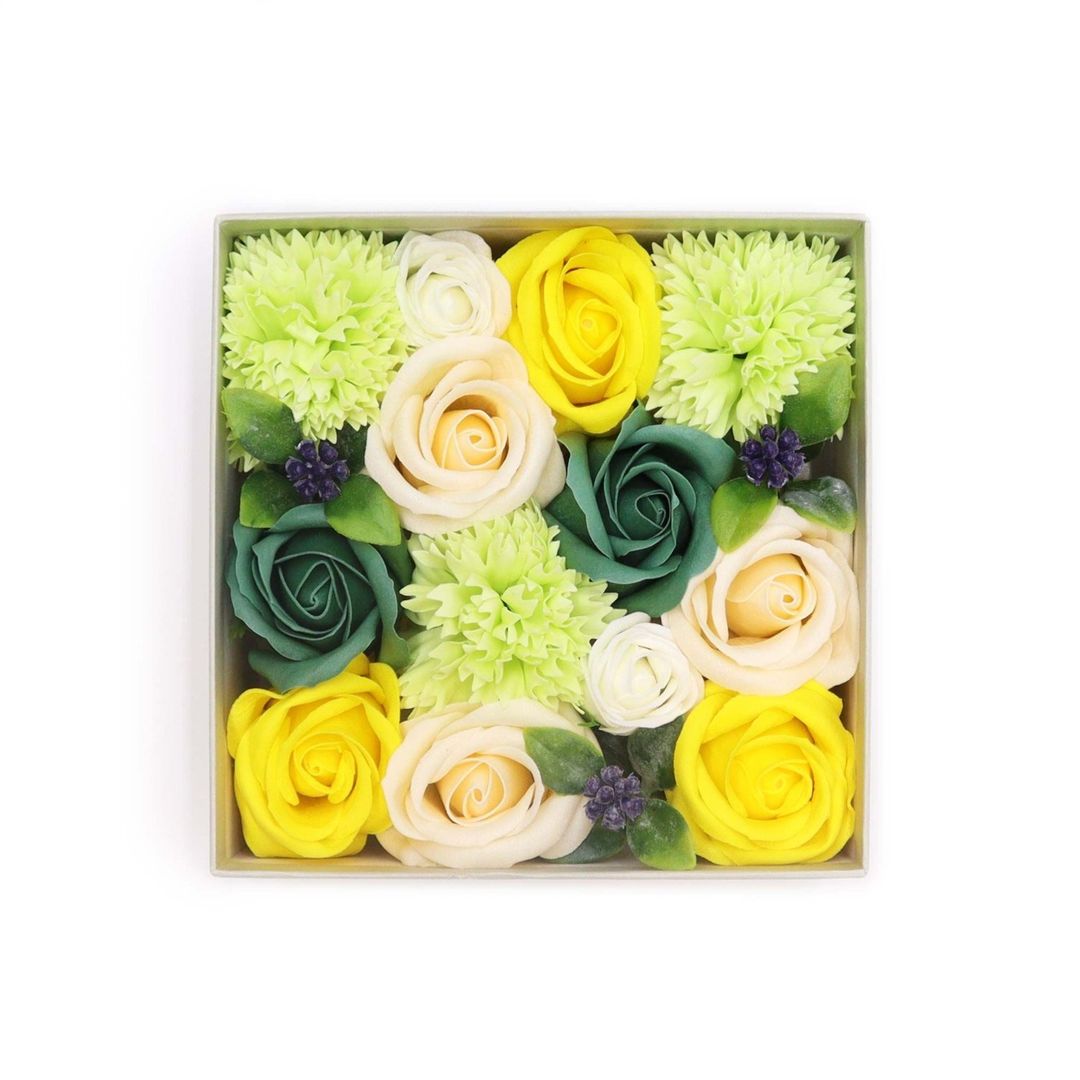 Spring Celebrations Soap Flower Gift Box Yellow & Green - Multi - Image 1