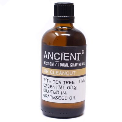 Mr Cleancut Shaving Oil 100ml with Tea Tree & Lime for Beard Care - Black