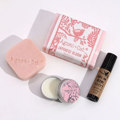 Agnes + Cat Bloom & Bliss Wellness Gift Set UK Handmade Self Care - Pink