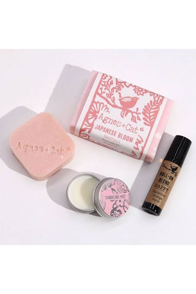Agnes + Cat Bloom & Bliss Wellness Gift Set UK Handmade Self Care - Pink - Thumbnail 2