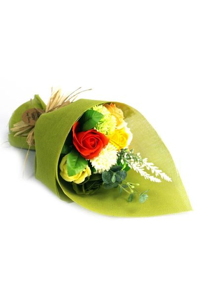 Standing Soap Flower Bouquet Gift - Green - Thumbnail 2