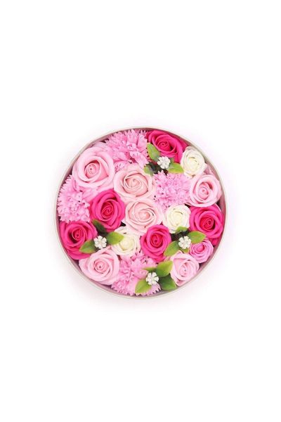 Baby Blessings Pink Soap Flowers Gift Box for Baby Shower - Pink - Thumbnail 2