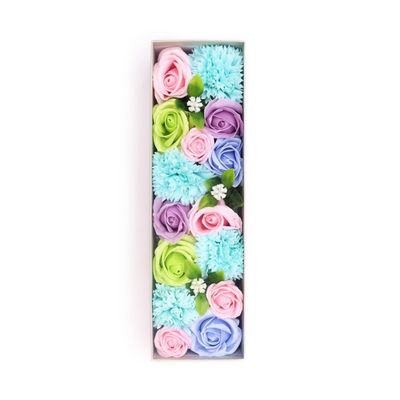 Baby Blessings Blue Soap Flowers Long Box Calming Bath Gift - Multi