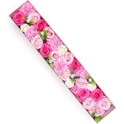 Baby Girl Pink Soap Flowers Gift Box Baby Blessings - Pink