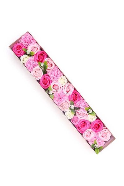 Baby Girl Pink Soap Flowers Gift Box Baby Blessings - Pink - Thumbnail 2