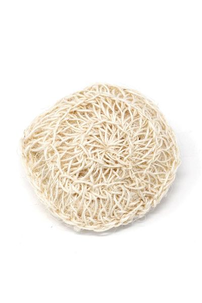 Soft Sisal Sponge & Scrub Gentle Exfoliating Cushion for Smooth Skin - Off White - Thumbnail 2