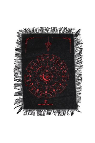 All Seeing Eye Pendulum Divination Cloth Black Blood Red - Black - Thumbnail 2