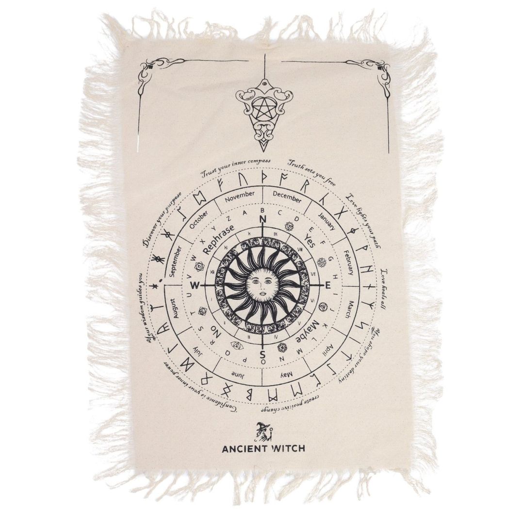 Ancient Witch Sun Face Pendulum Divination Cloth Natural Black - Black - Image 1