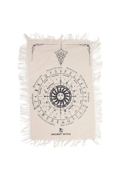 Ancient Witch Sun Face Pendulum Divination Cloth Natural Black - Black - Thumbnail 2