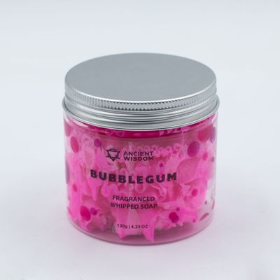 Bubblegum Whipped Soap 120g Cloudy Pink Glycerin Soap - Dark Pink