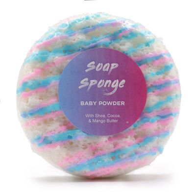 Baby Powder Soap Sponge with Shea Butter and Cocoa Butter - Multi