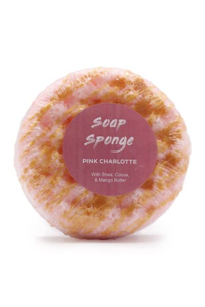 Pink Charlotte Butter Bubble Soap Sponge with Shea Cocoa Mango - Baby Pink - Thumbnail 2