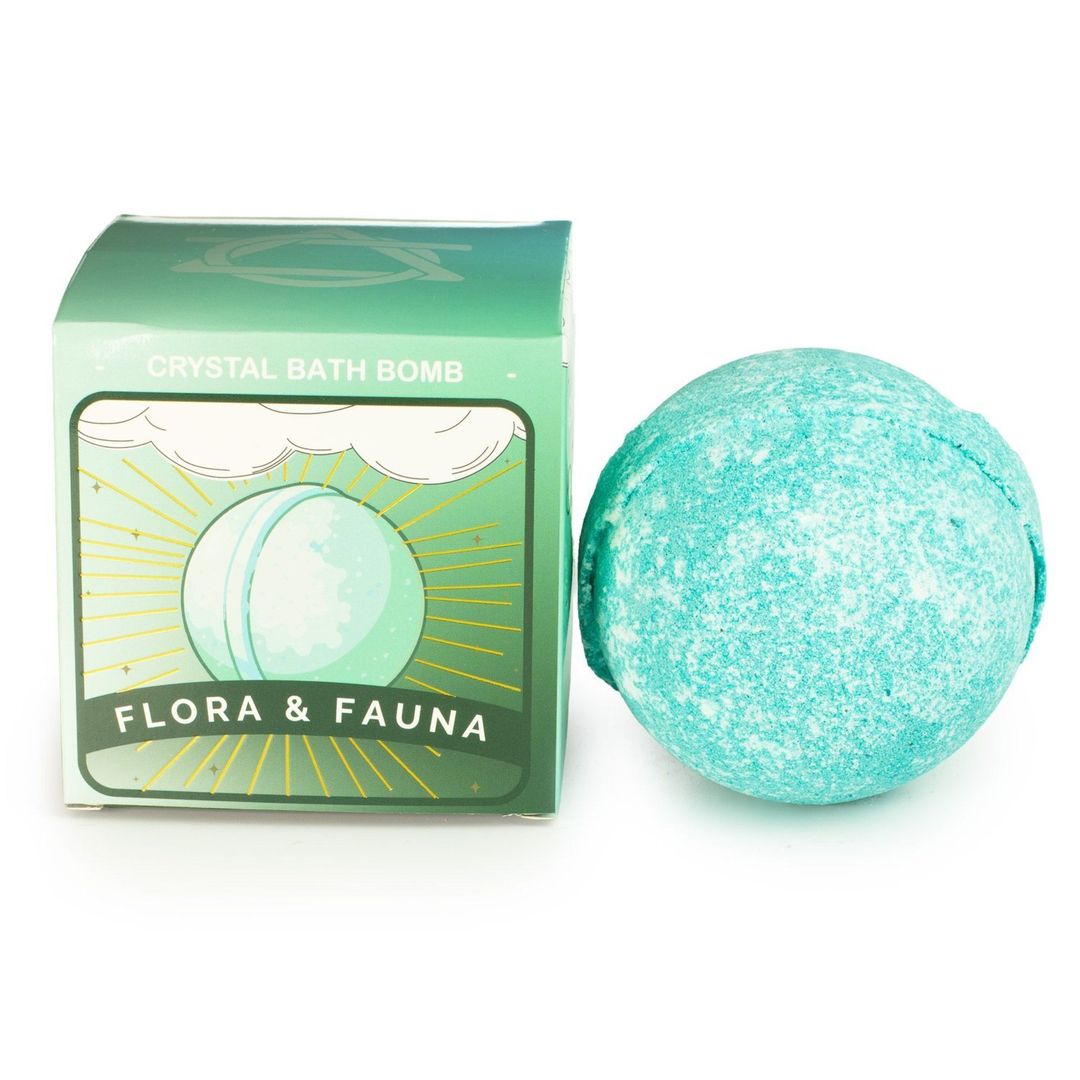 Earth Crystal Bath Bomb with Real Gemstone for Calm Spa Soak - Turquoise - Image 1