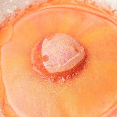 Fire Crystal Bath Bomb with Real Gemstone Surprise - Orange