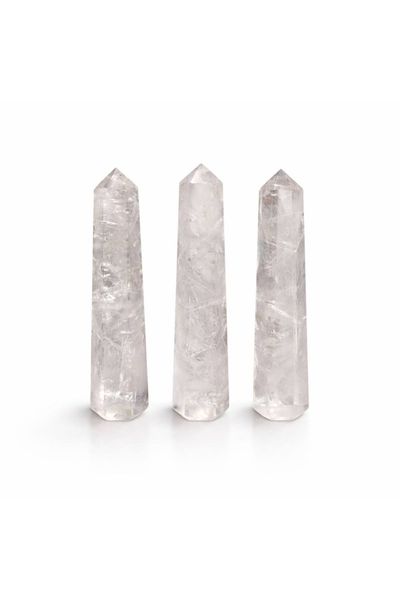Clear Quartz Six Face Obelisk Point 11cm for Clarity Focus - Clear - Thumbnail 2