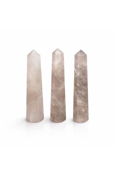 Smoky Quartz Six Face Obelisk Point 11cm Decorative Stone - Clear - Thumbnail 2