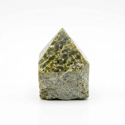 Epidote A Grade Top Polished Point Green Crystal Decor - Khaki