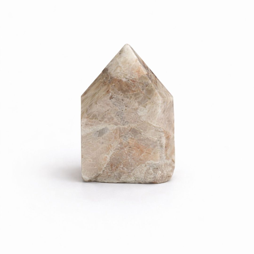 Matrix Tourmaline Top Polished Point Set of 5 to 6 - Light Sand - Image 1