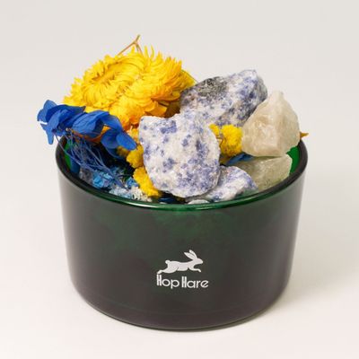 Sun Sodalite Diffusing Crystals and Floral Scent Set - Blue