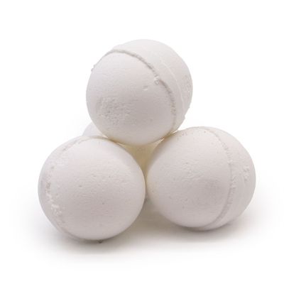 Cold and Flu Bath Bomb Set of 3 with Eucalyptus and Ginger - White