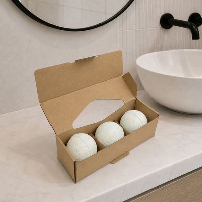 Stress Buster Potion Bath Bomb Set of 3 Calming Oils - White