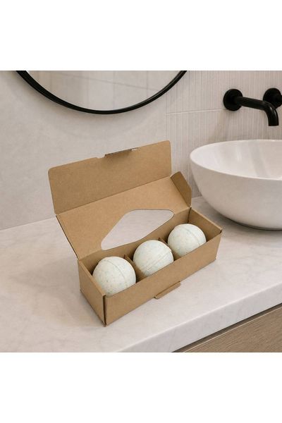 Stress Buster Potion Bath Bomb Set of 3 Calming Oils - White - Thumbnail 2