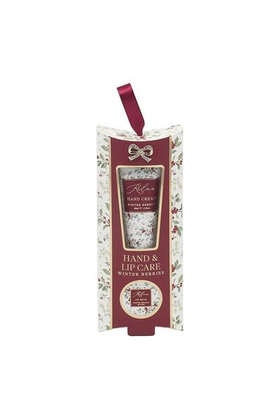 KDMD Winter Berries Hand & Lip Care Set 2 Pack in Maroon