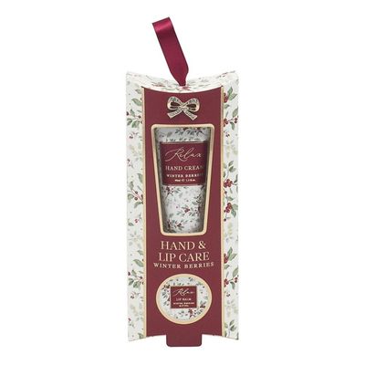KDMD Winter Berries Hand & Lip Care Set 2 Pack in Maroon - Thumbnail 2