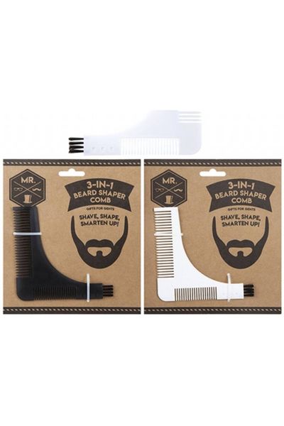 KDMD 3-in-1 Beard Shape Comb & Brush 6 Pack