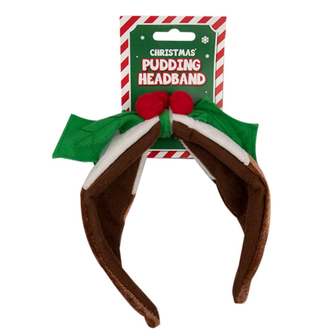 Christmas Pudding Headband 5 Pack - Multi - Image 1